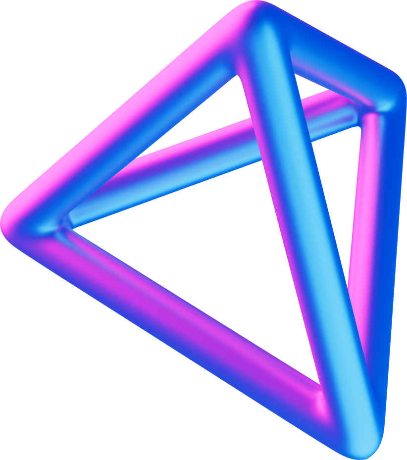 Iridescent Neon 3d Object